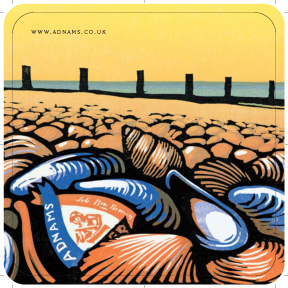 Adnams 'Shells' Beer mats front 2