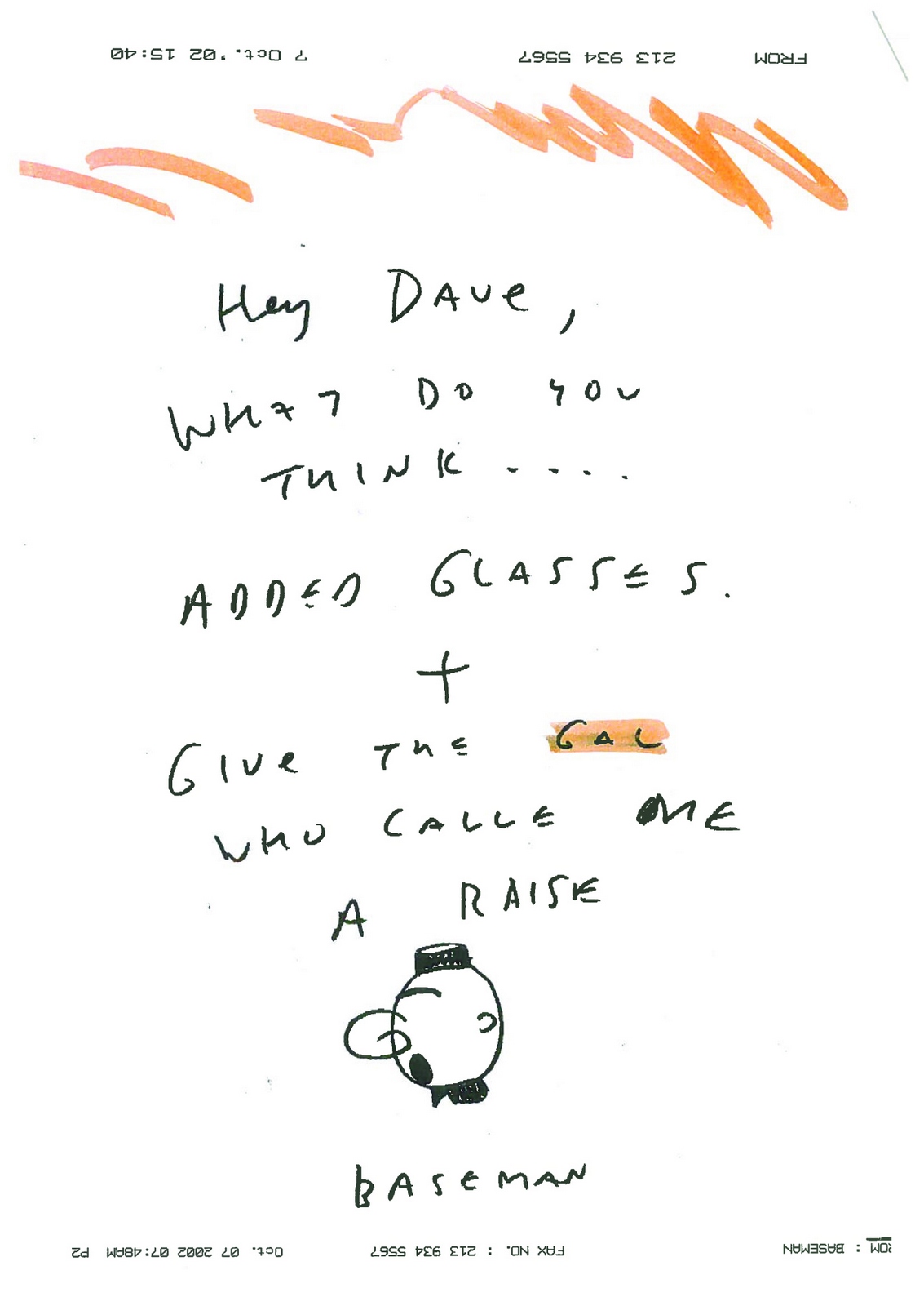 Gary Baseman, Merrydown, Year 1, Note.jpg