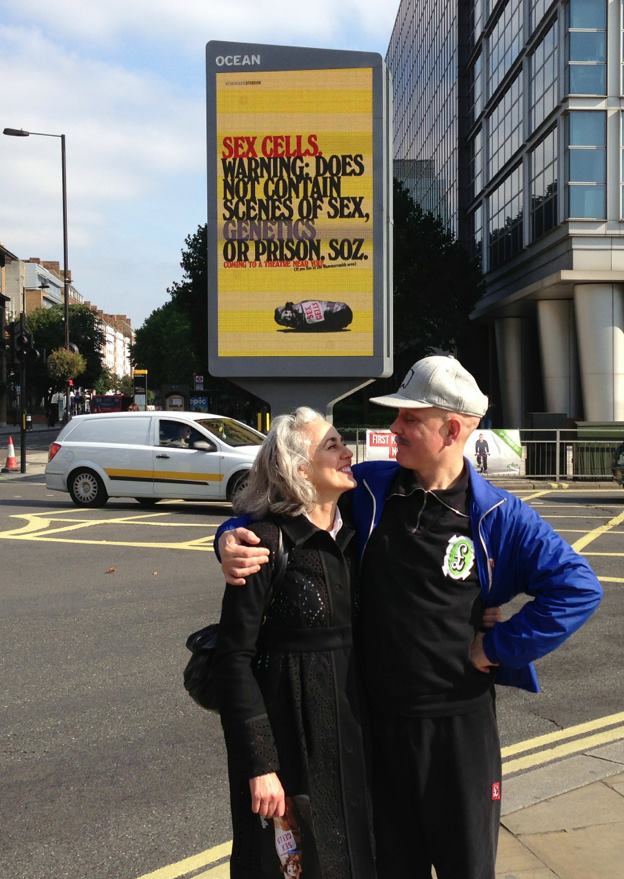 Mark & Anna in front of Sex Cells poster.jpg