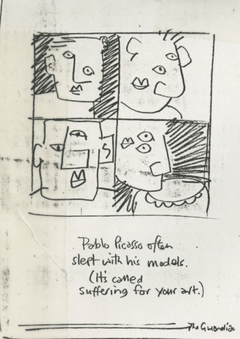'Pablo Picasso Often' The Guardian, 'Leagas Delaney, Rough.jpg