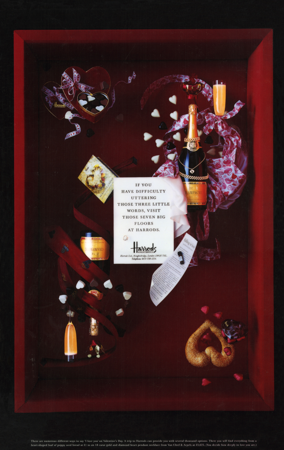 Difficulty uttering those three little words_Harrods Press Ad