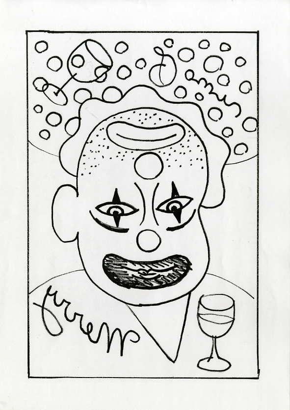 Merrydown, Paul Davis Clowns Drawing-01
