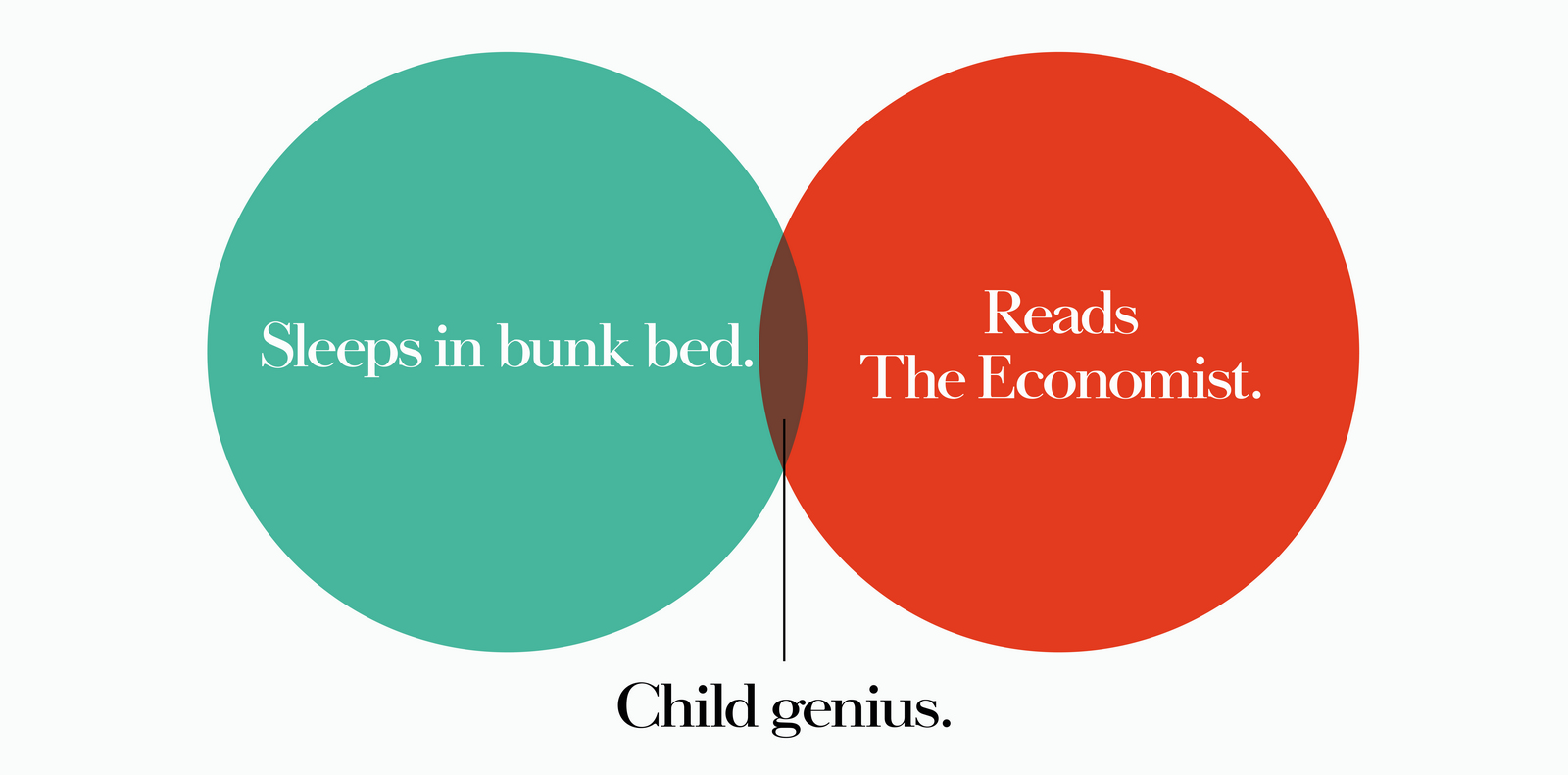 'Sleeps In A*' The Economist, Dave Dye, Venn, 48 sheet, AMV-BBDO