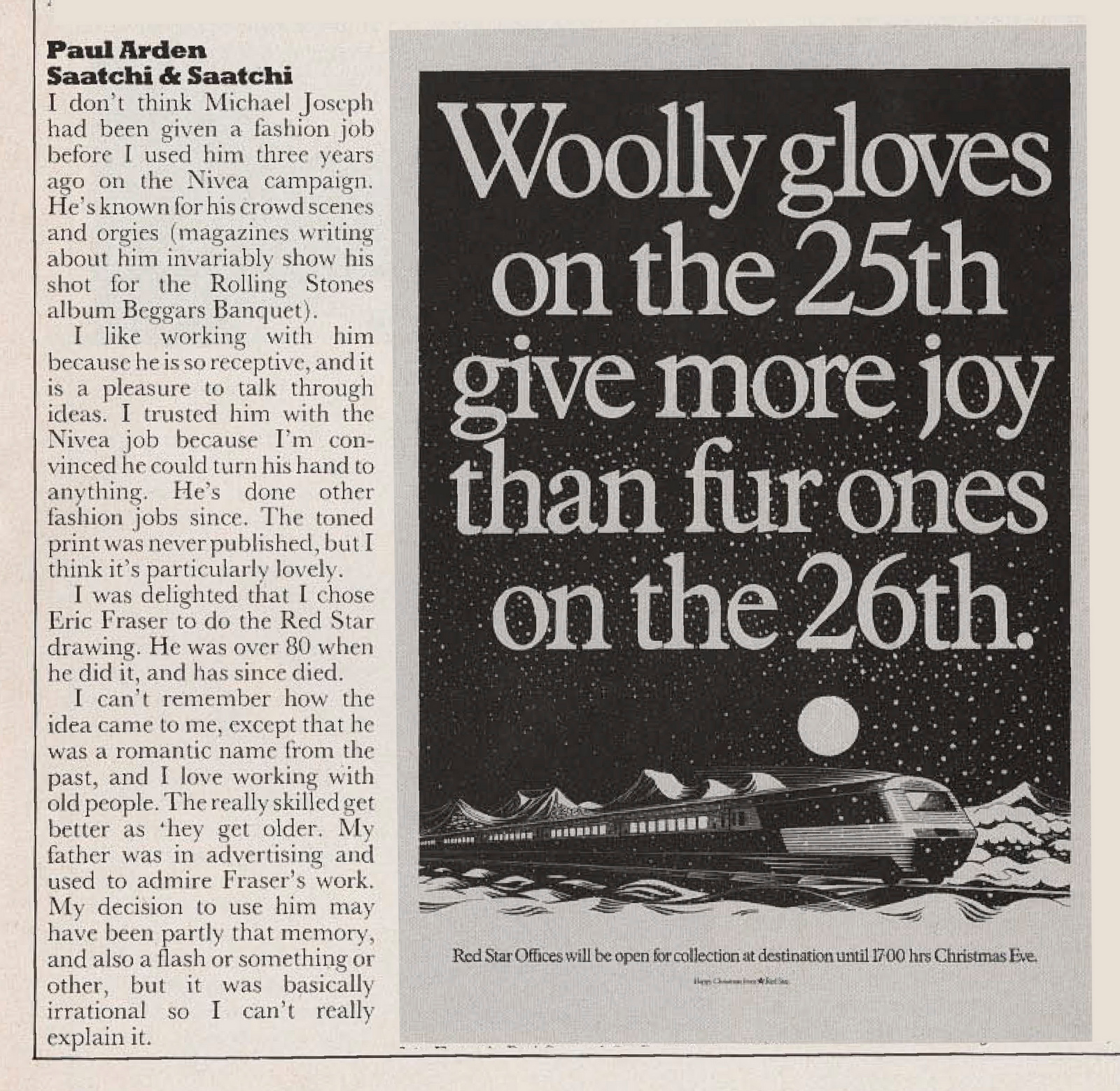 Paul Arden on Commisioning Eric Fraser-01