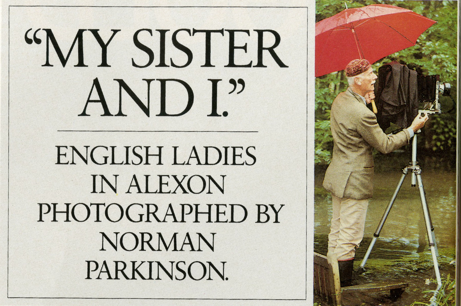 Paul Arden, Avedon 'Norman Parkinson'-01