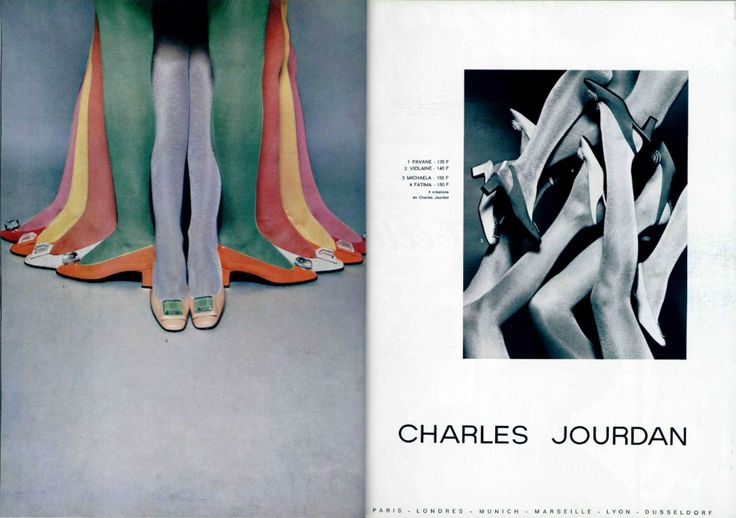 'Multi-Coloured Leg Tree' Charles Jourdan, Guy Bourdain, 1967