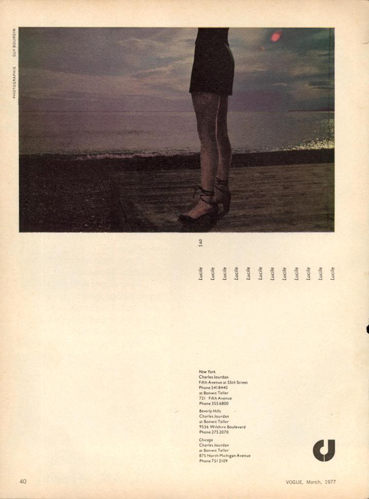 'Legs At Dusk' Charles Jourdan, Guy Bourdain, 1975