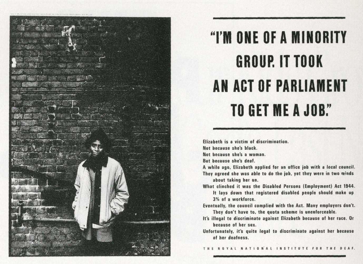 Derrick Hass, RNIB 'Minority'-01