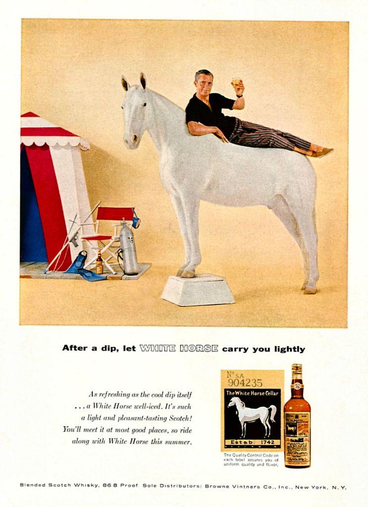 White Horse Whisky New Yorker USA 1958