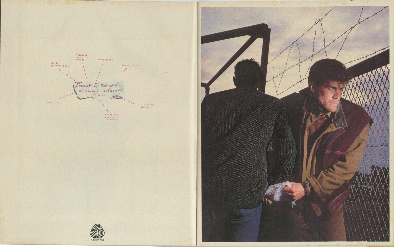 Wool 'Chain fence' -01