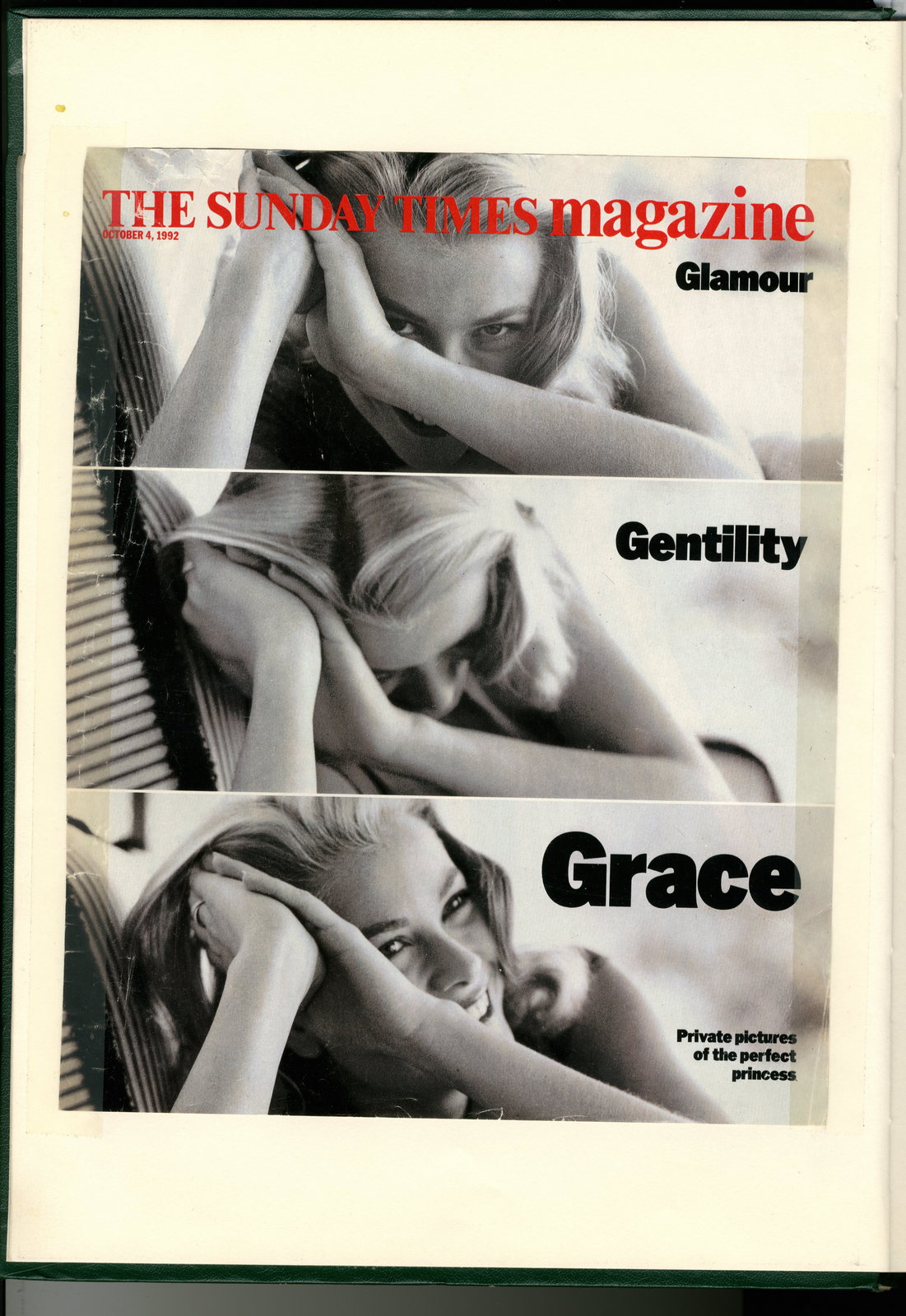 Dave Dye:Sunday Times Cover: Grace Kelly