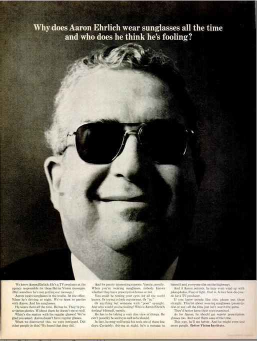 Better Vision Institute 'Sunglasses' Len Sirowitz