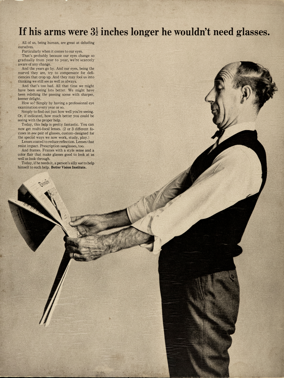 Better Vision Institute 'Newspaper' Len Sirowitz, DDB