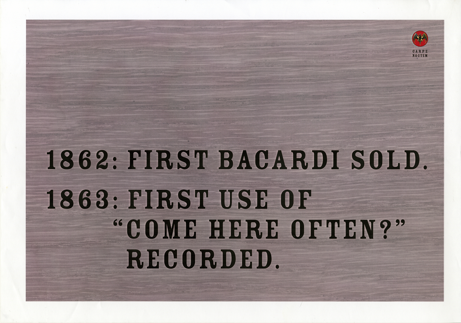Bacardi, Pitch, %22Come Here Often?', CDD