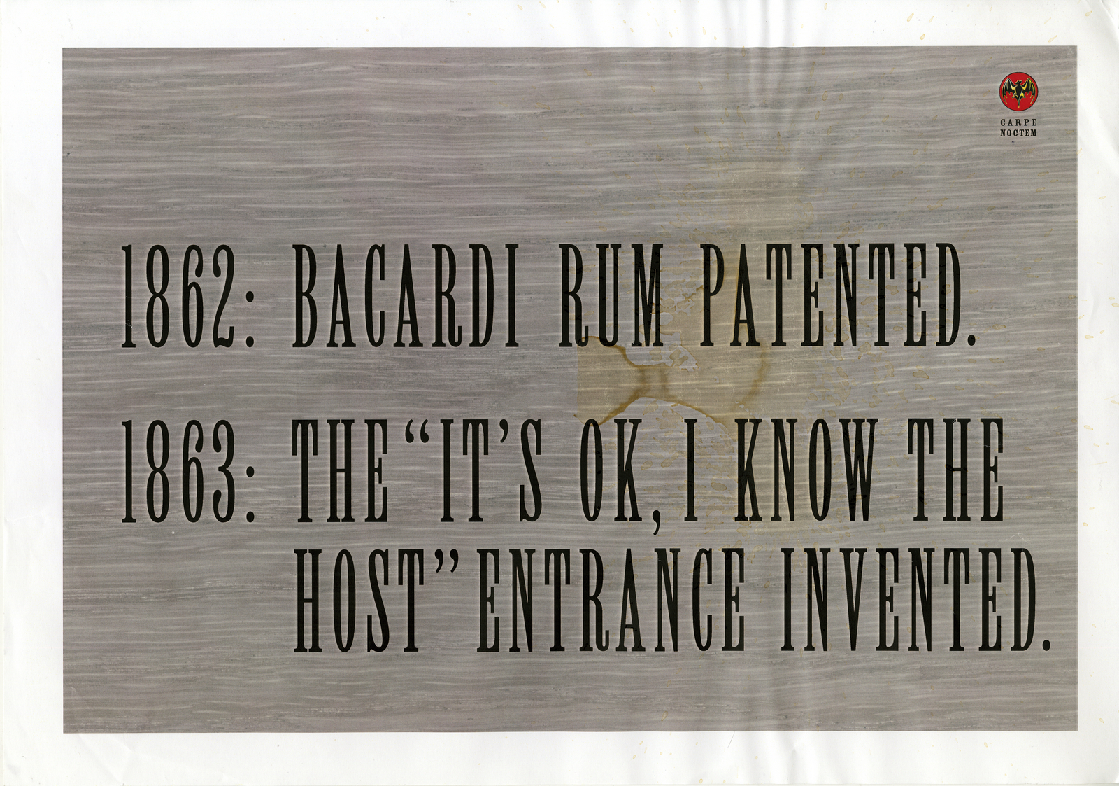 Bacardi, Pitch, %22Know The Host', CDD