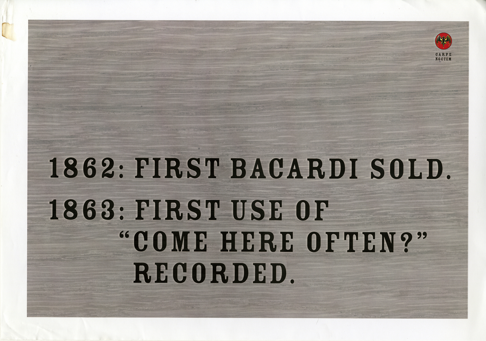 Bacardi, Pitch, %22Come here often?*', CDD