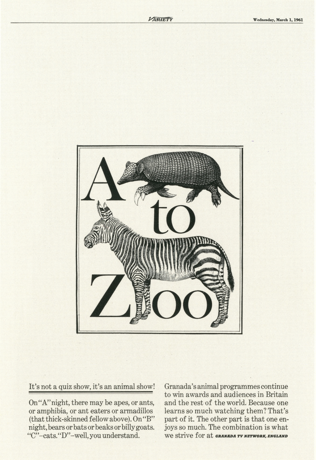 PKL, The First Year, Granada TV 'A-Zoo'-01