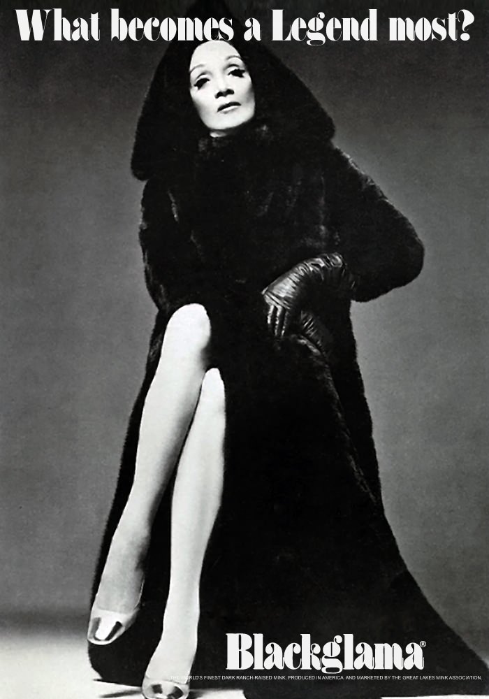 Blackgamma ad - 1969 marlene dietrich