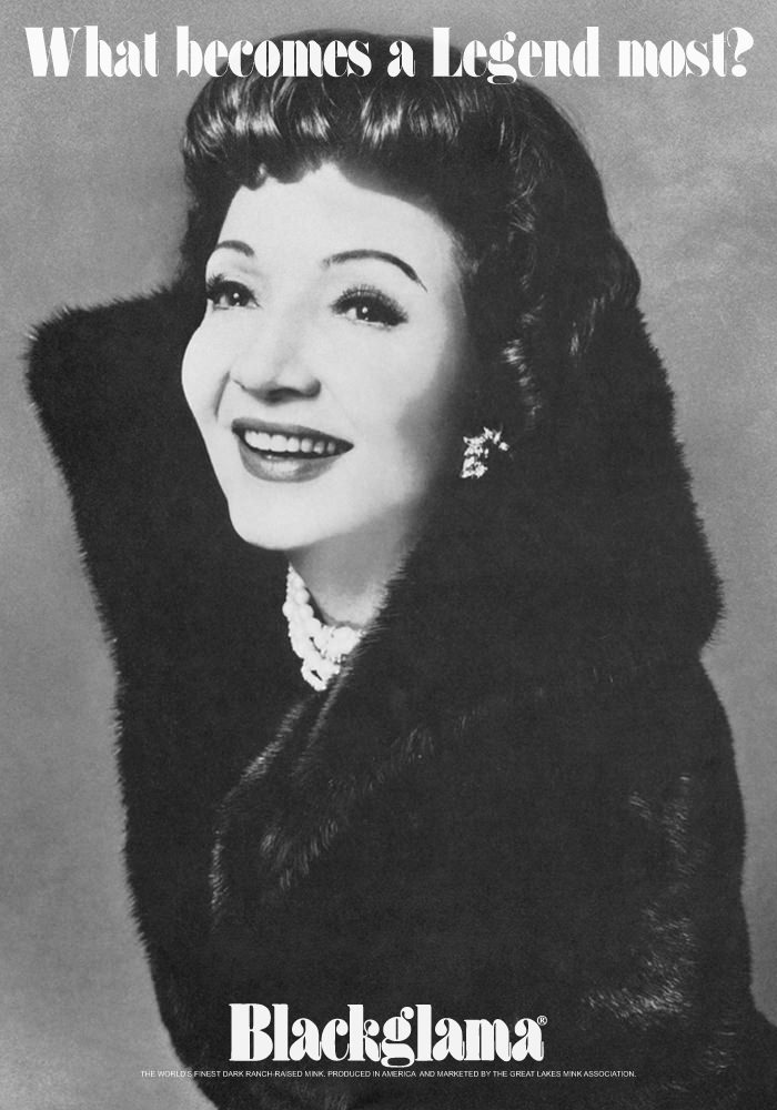 Blackgamma ad - 1971 claudette colbert