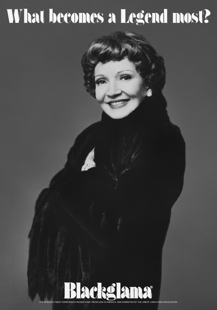 Blackgamma ad - 1989 claudette colbert