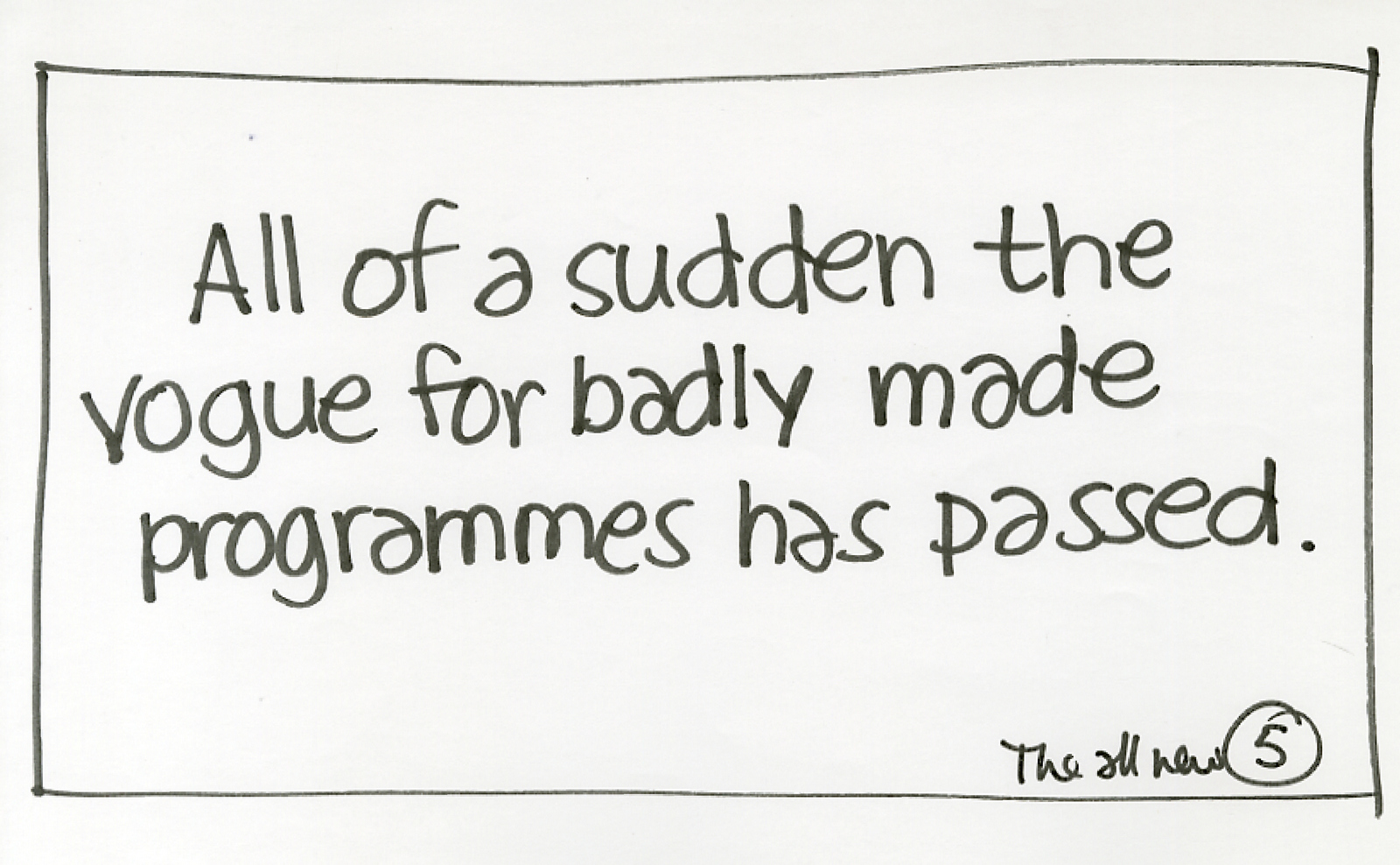 Channel 5, Pitch, rough, 'Vogue' CDD-01