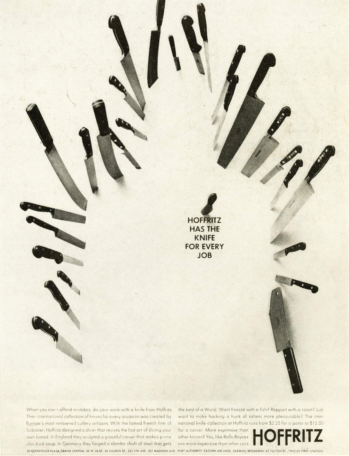 Jane Trahey - Hoffritz 'Throwing Knives'*