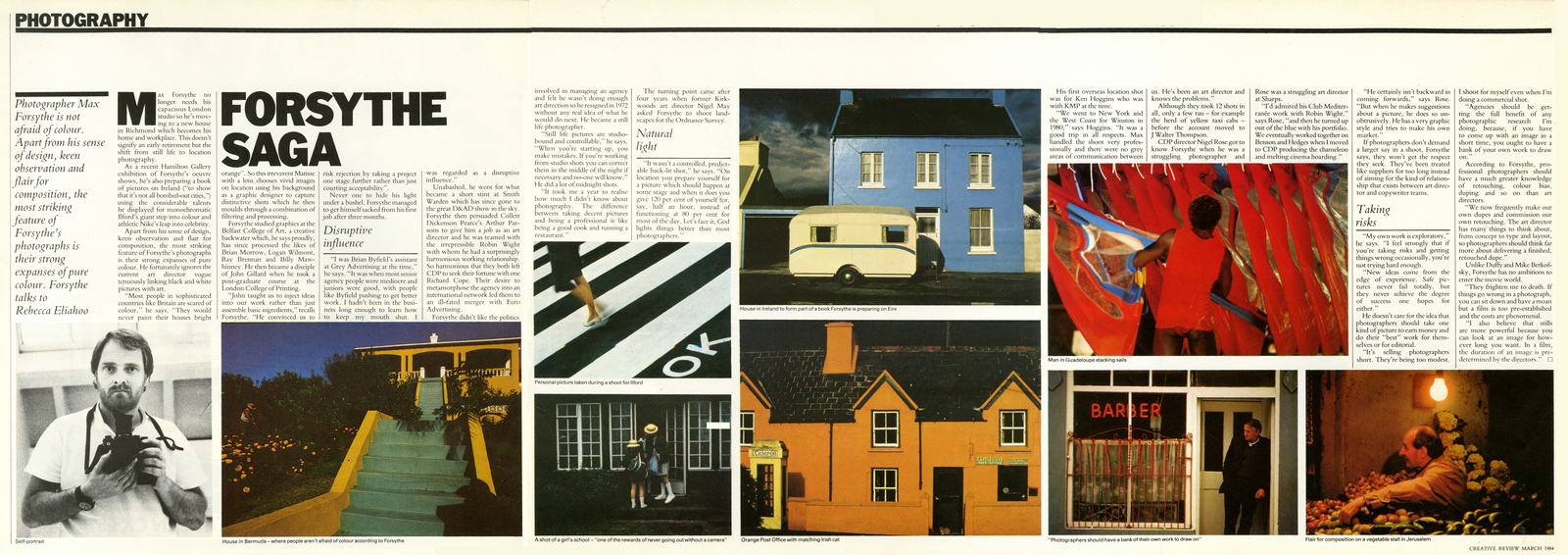 Max Forsythe, Creative Review Article, 1984-01