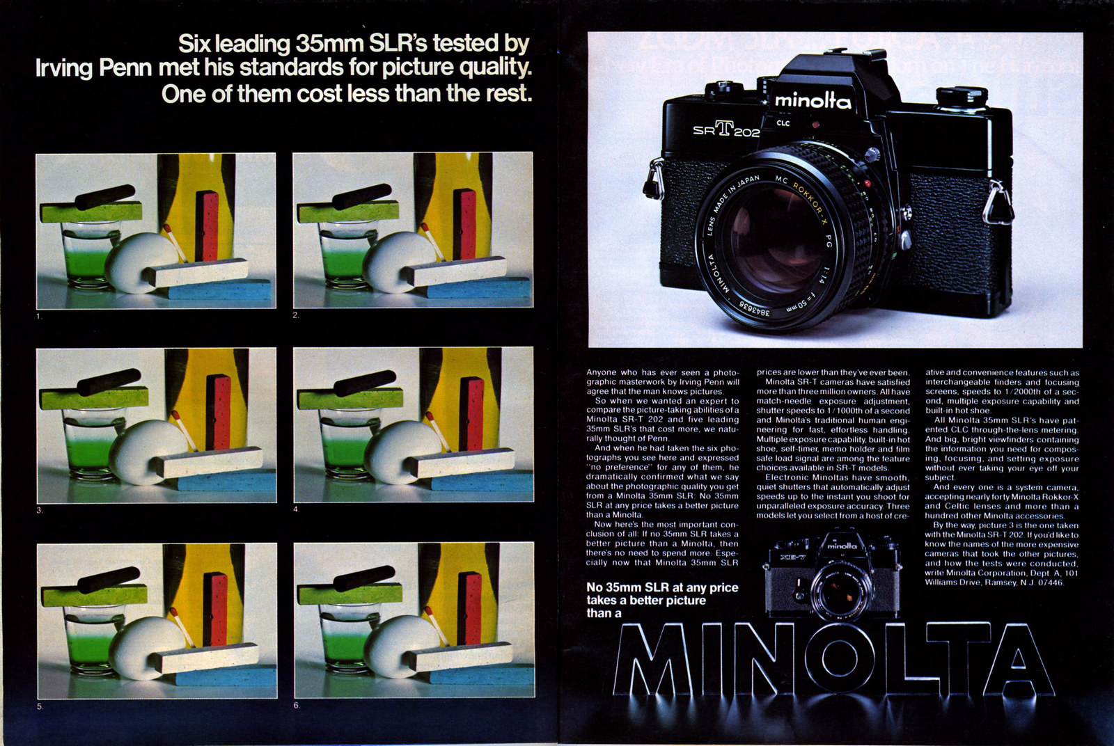 Irving Penn, Minolta ad copy