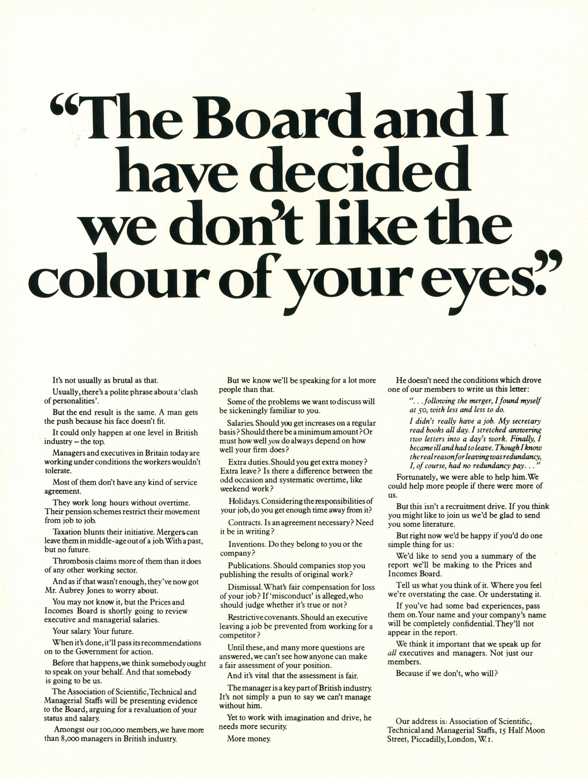 Neil Godfrey:David Abbott 'The Board And I', DDB