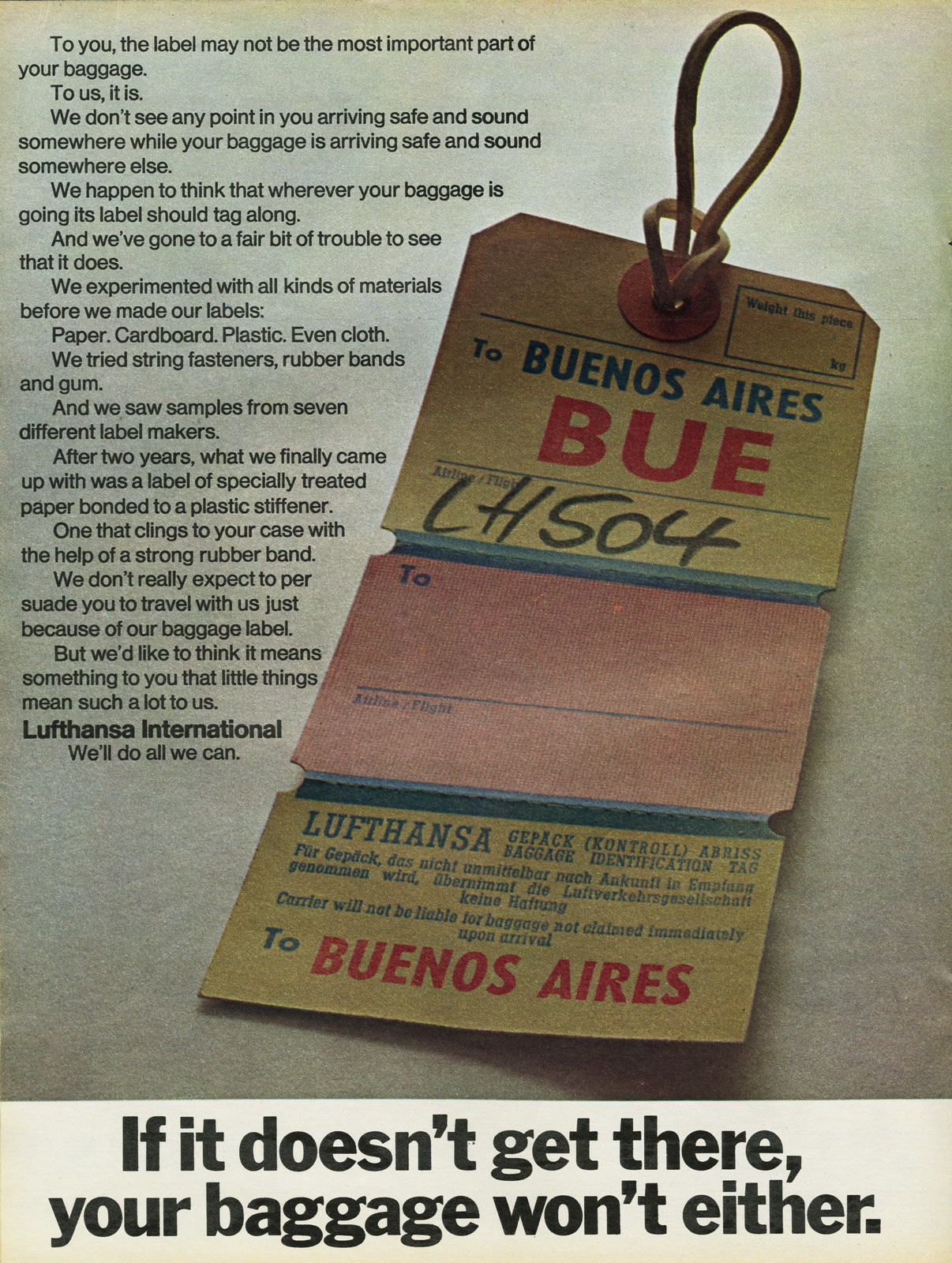 Neil Godfrey, Lufthansa 'Baggage', DDB-01