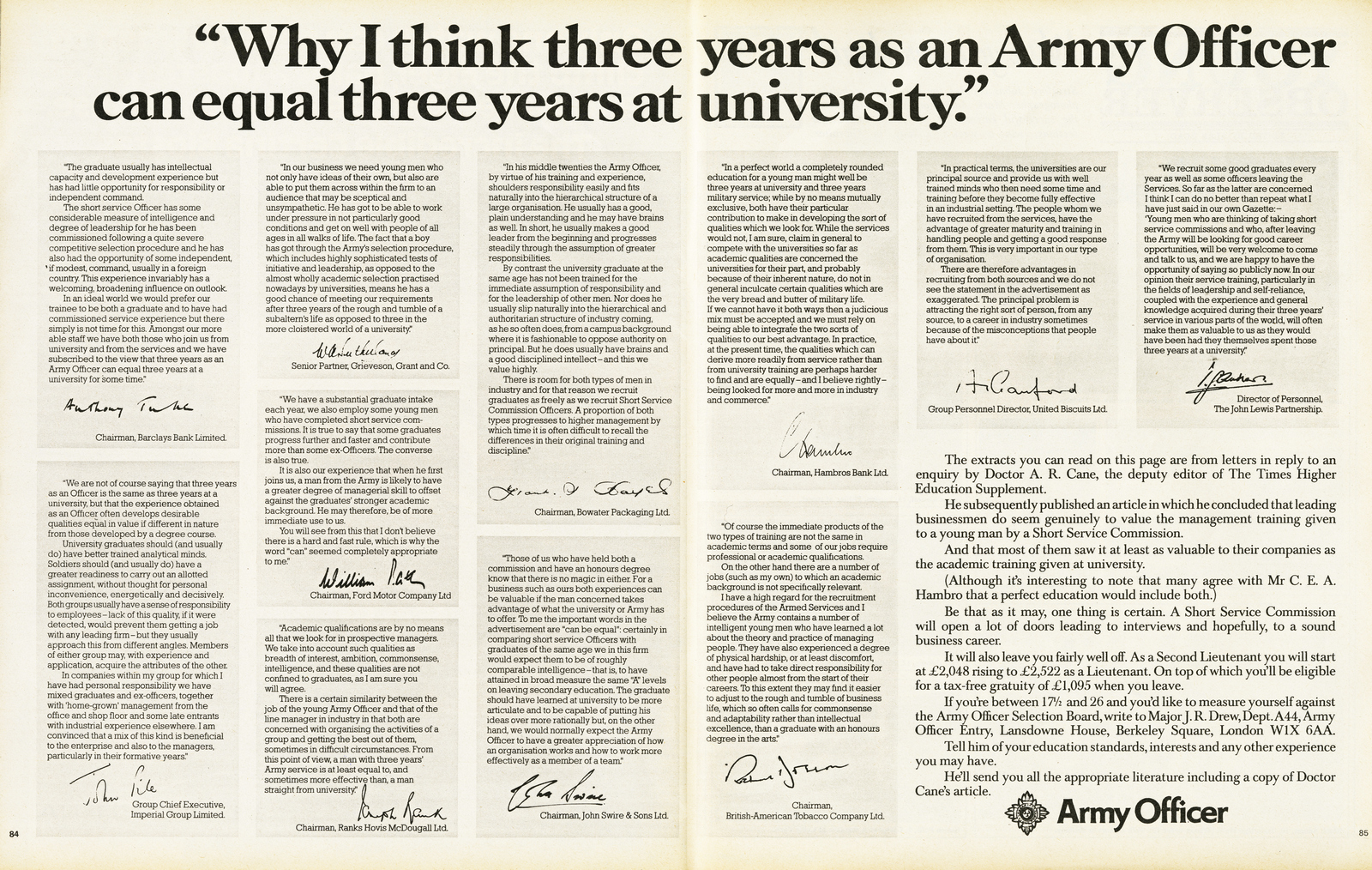 Neil Godfrey, Army 'Why I', CDP-01