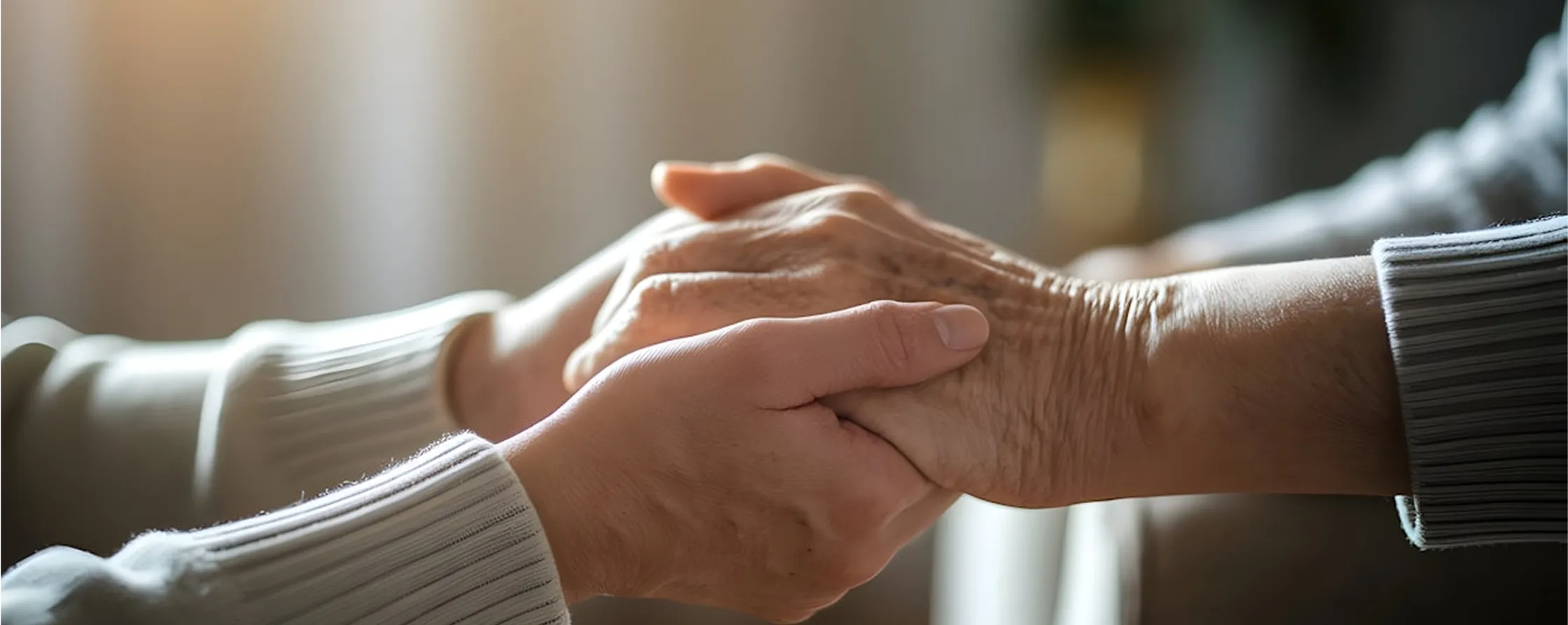A close up of two people holding hands.