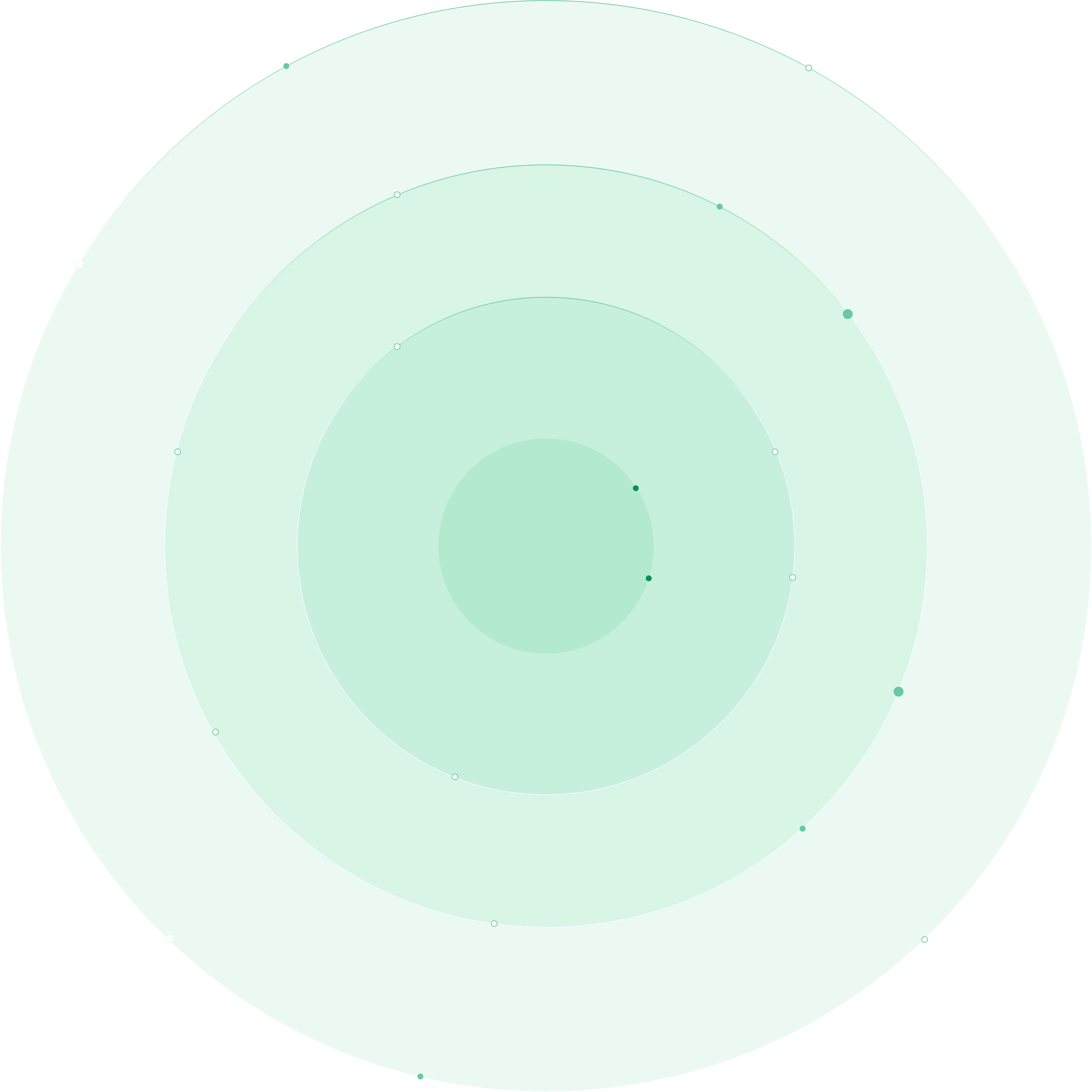 A green circle with white dots on it.