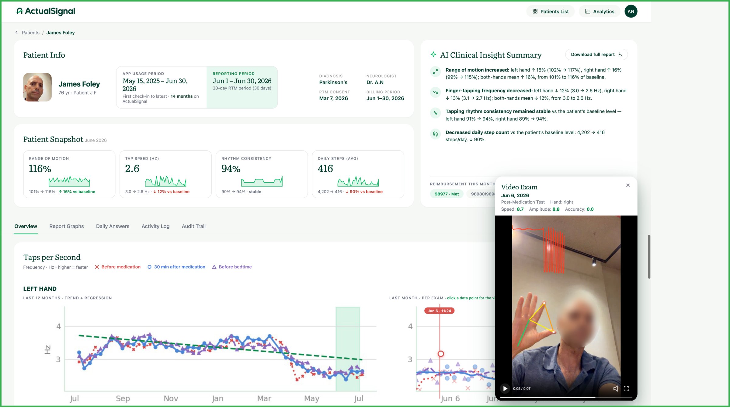 AI clinical insight, with the exam behind it