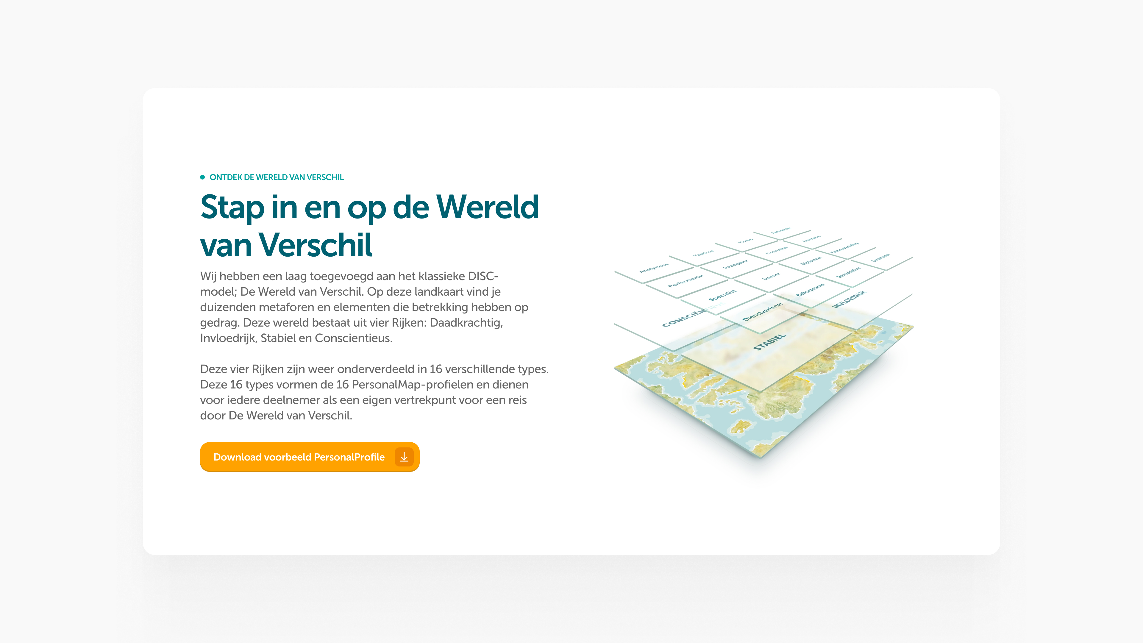 MapsTell section introducing the World of Difference map