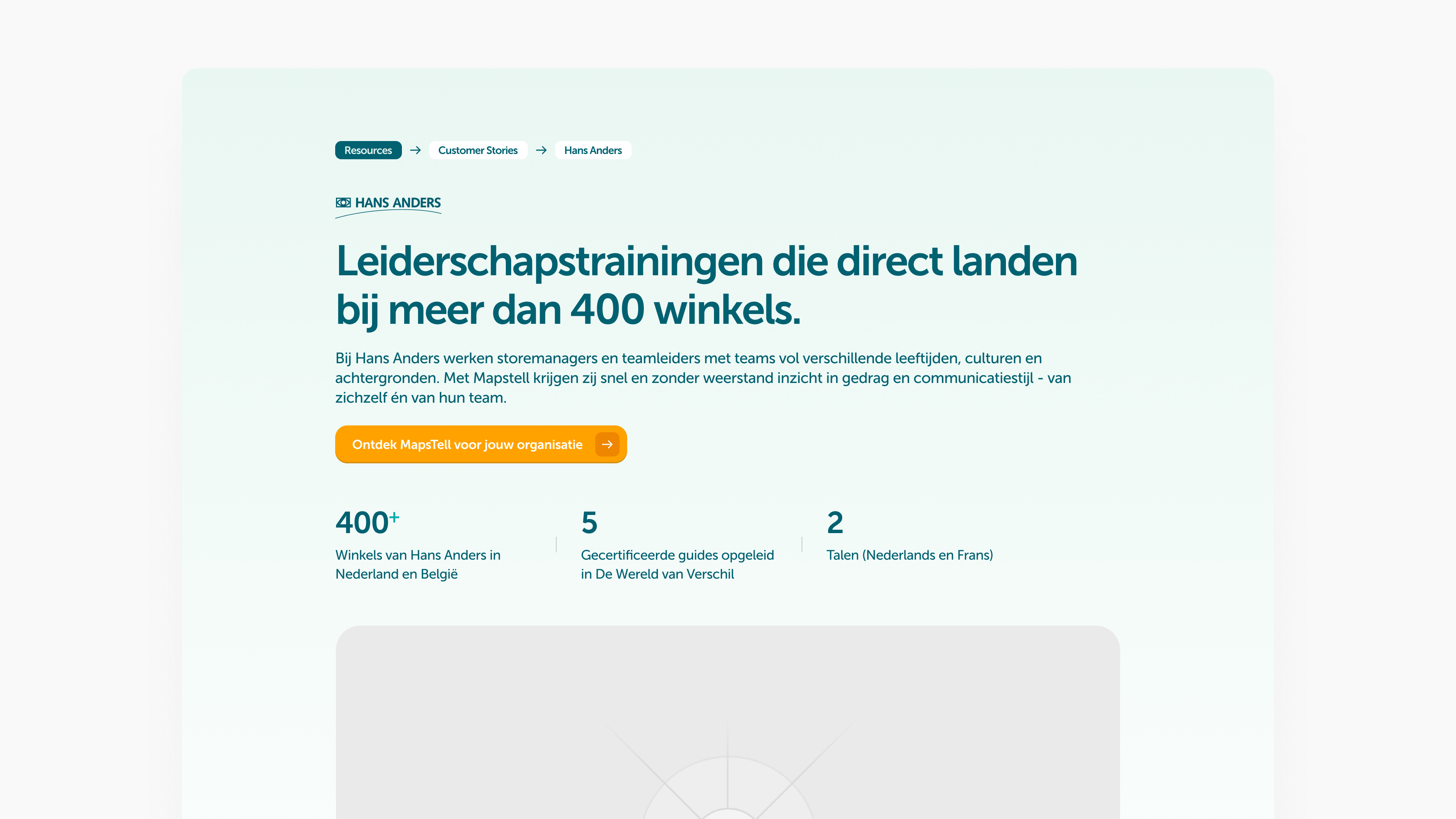 MapsTell case section on leadership training across 400 stores
