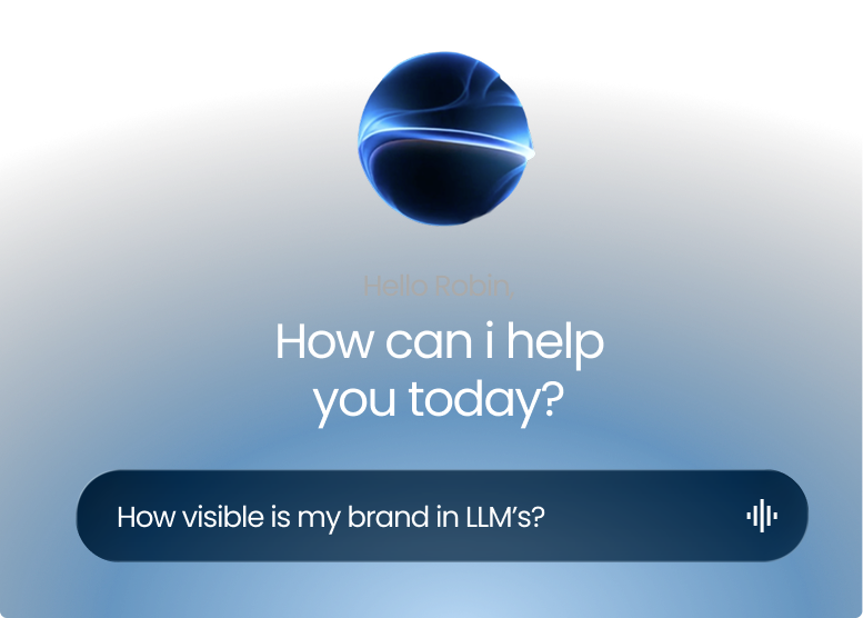 An AI assistant asked how visible a brand is in large language models