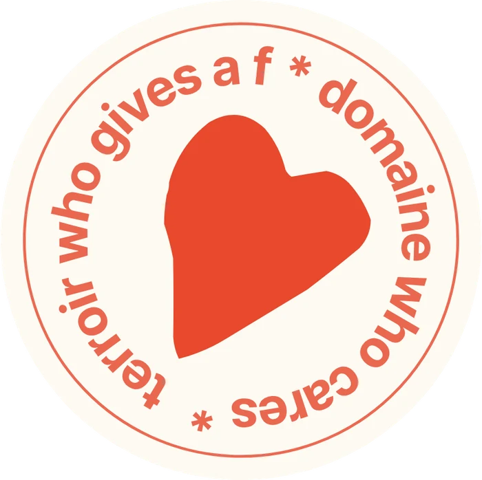 Round Bowi sticker with a red heart, slowly turning