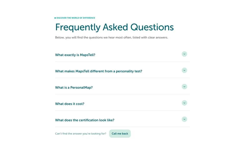FAQ component from mapstell.com
