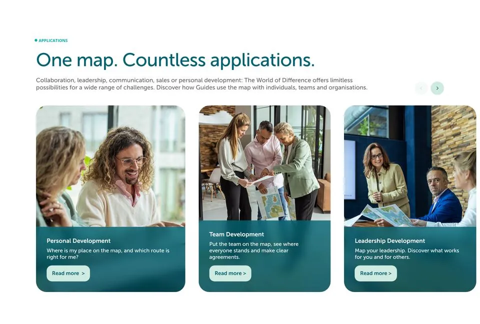 Carousel cards component from mapstell.com