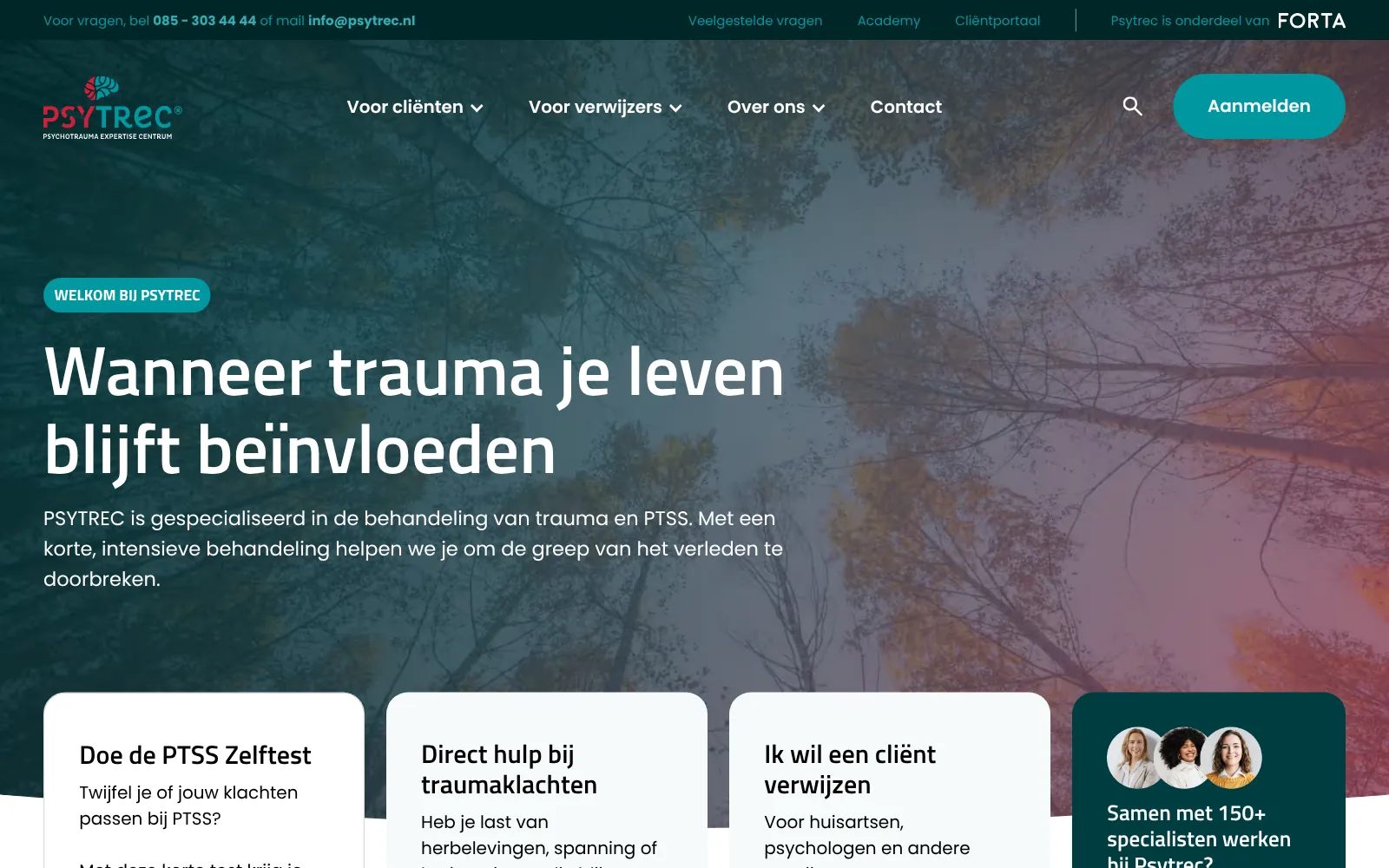 Psytrec website on the Forta framework