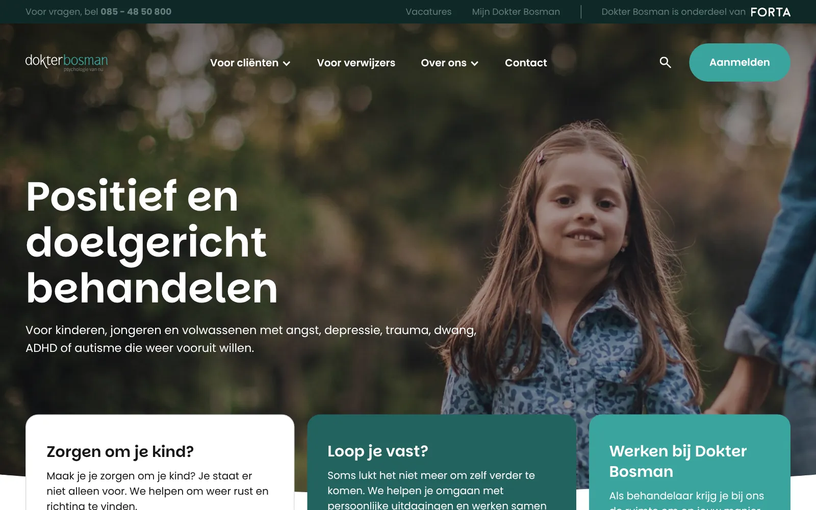 Dokter Bosman website on the Forta framework
