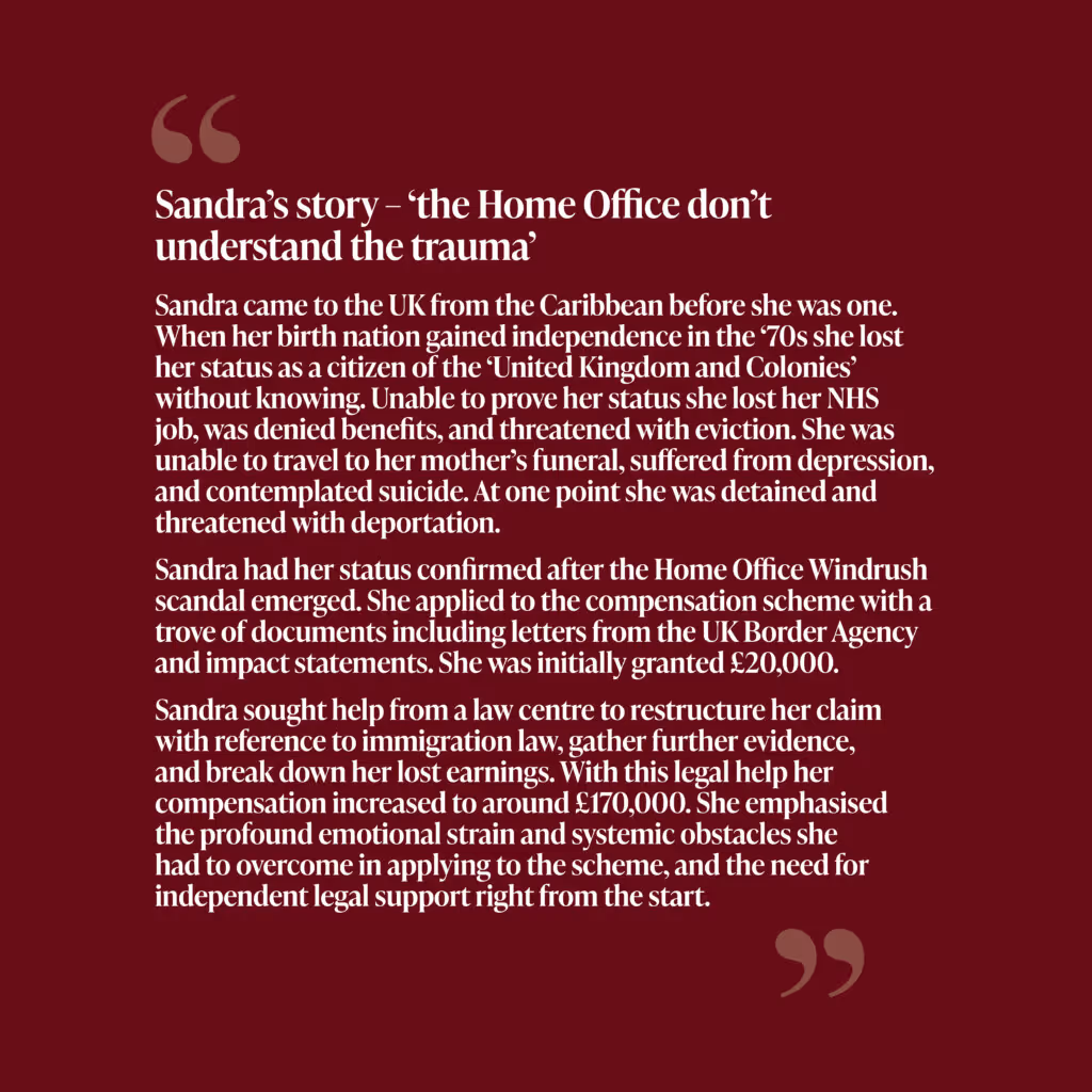 Sandra's story - 'the Home Office don't understand the trauma'