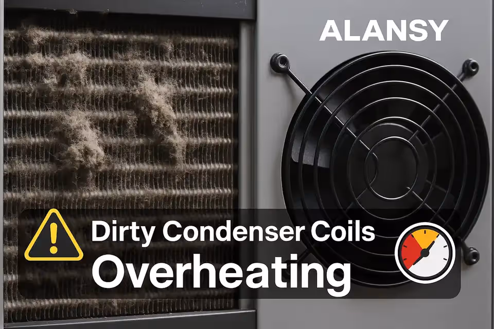 Dirty Condenser Coils → Overheating & Shutdowns in Commercial Ice Machines