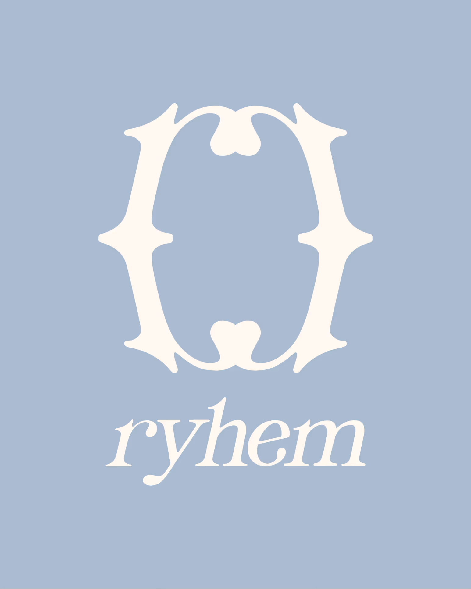 Déclinaison du logo RYHEm : Signature visuelle + lettrage placé en dessous