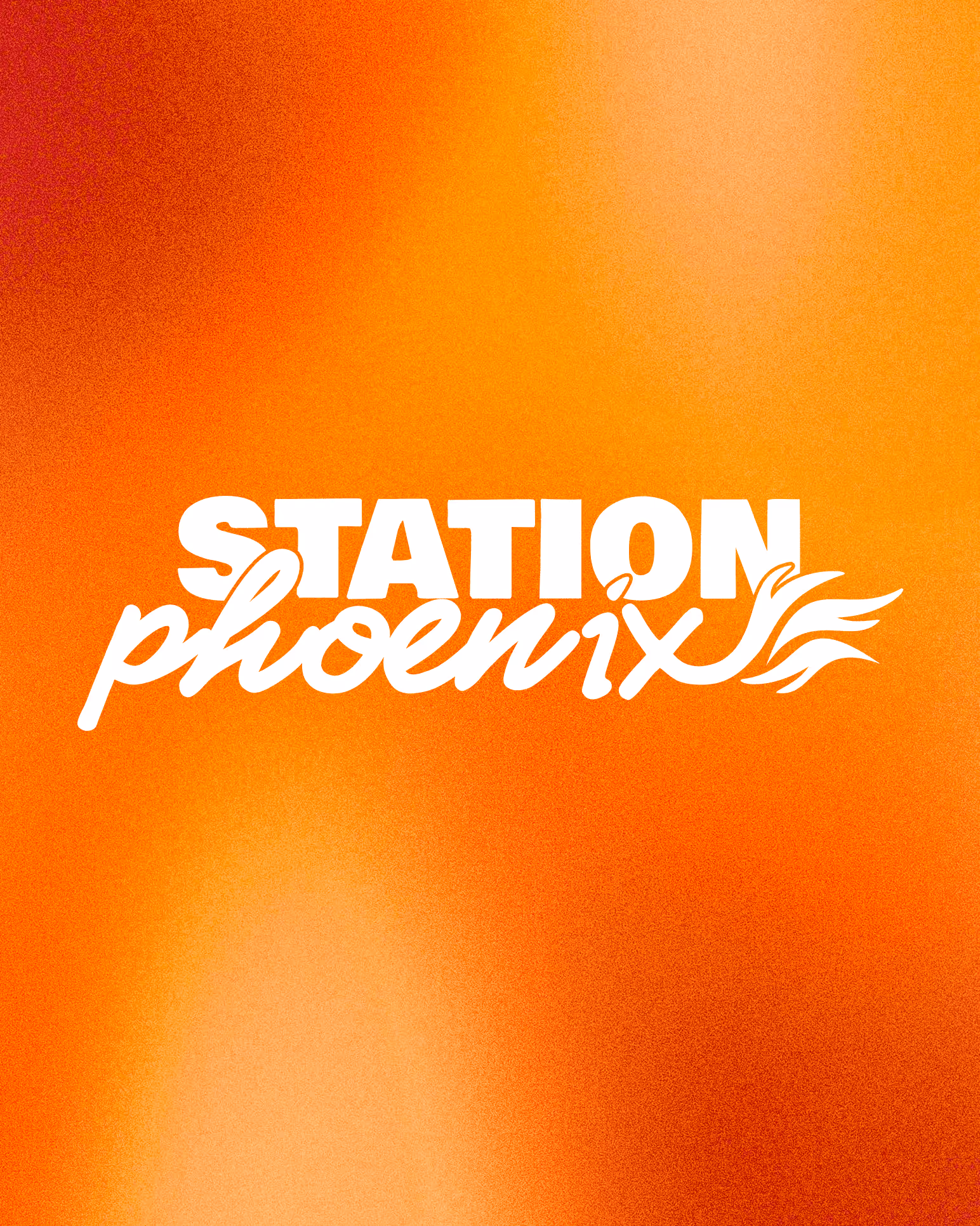 logo Station Phoenix avec fond dégradé orange