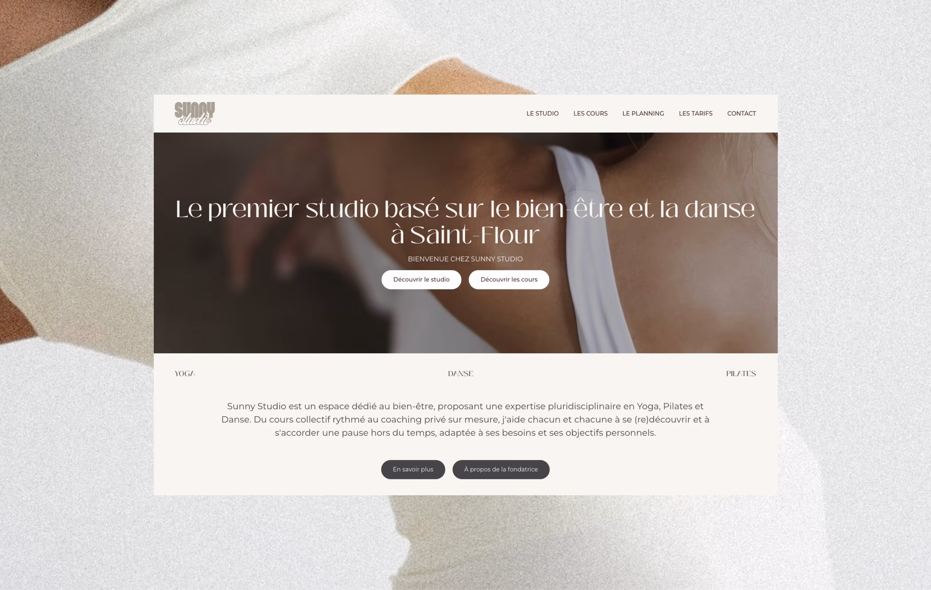 Aperçu du Site Web de Sunny Studio - Homepage