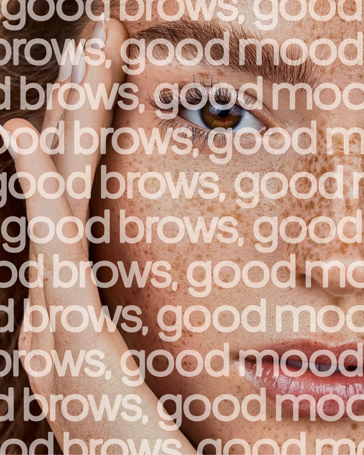 Exemple de post Instagram "good brows, good mood"