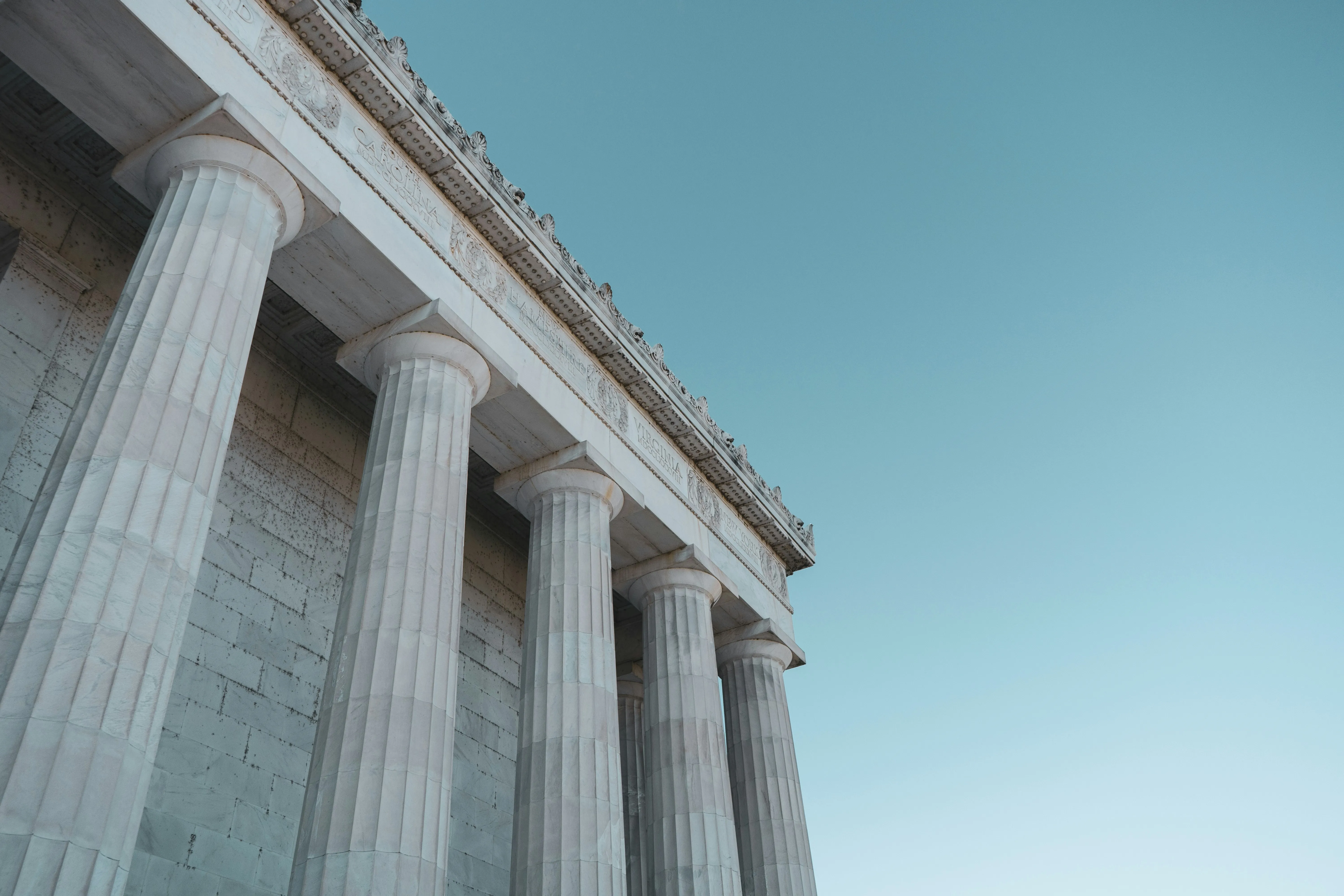A side view of a Washington DC monument