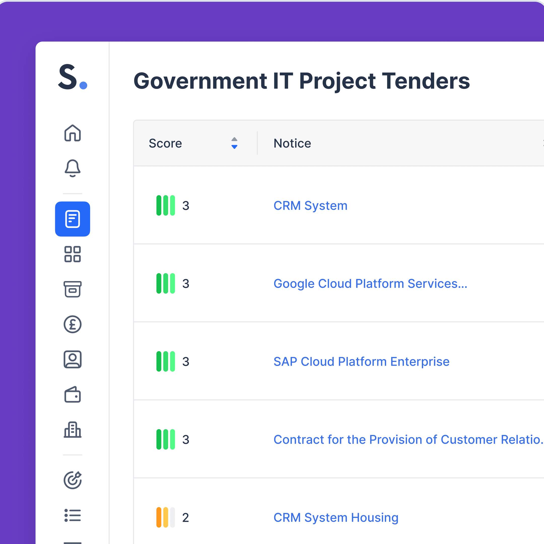 Set Alerts for Government IT Project Tenders